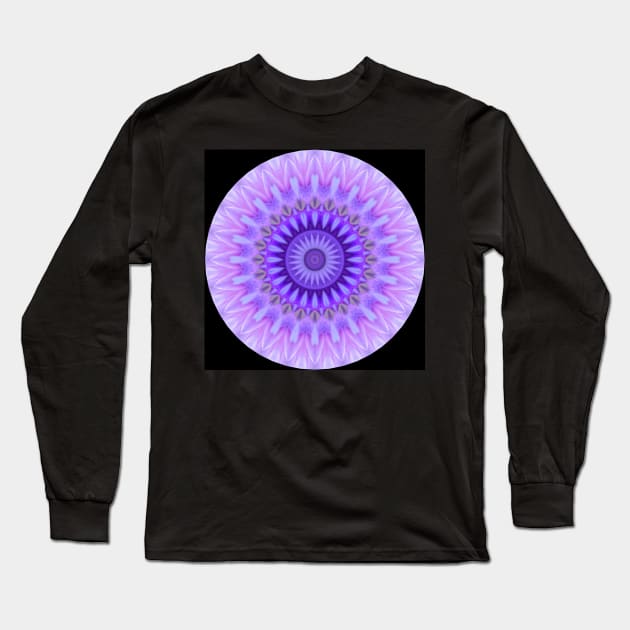 Vanilla Lily Mandala II Long Sleeve T-Shirt by Michaelm43